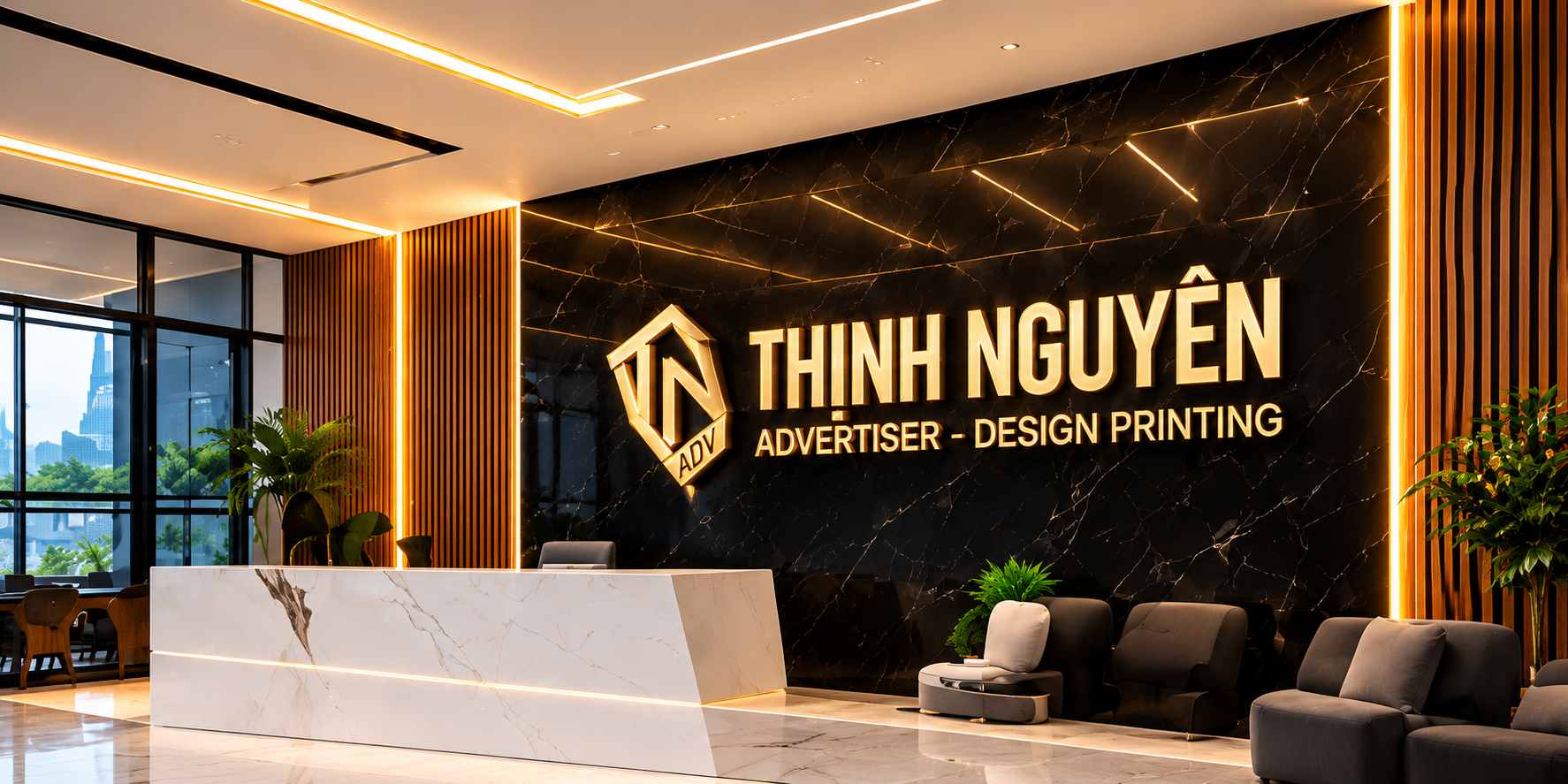 Không gian sảnh Thịnh Nguyên